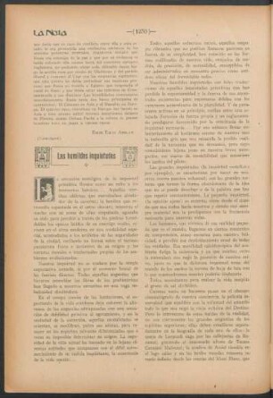 Las humildes inquietudes