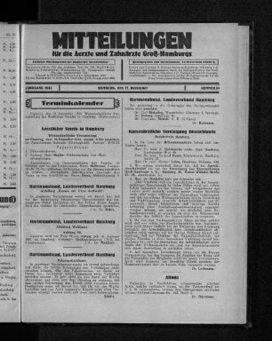 Jahrgang 1933, Hamburg, den 17. Dezember, Nummer 51