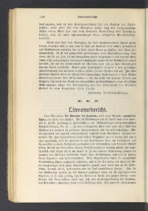 Literaturbericht