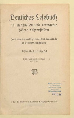 Teil 1 = Kl. 6, [Schülerband]: [Teil 1 = Kl. 6, [Schülerband]]