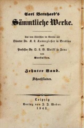 Lebensbilder aus Dänemark : in Novellen und Erzählungen, 10. Schooßsünden