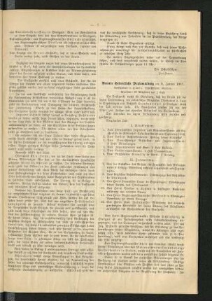 Neunte ordentliche Versammlung am 8. Januar 1887