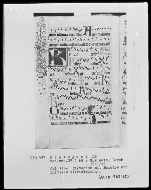 Graduale (Benediktinerhandschrift) — Initiale K(yrieleison), Folio 143verso
