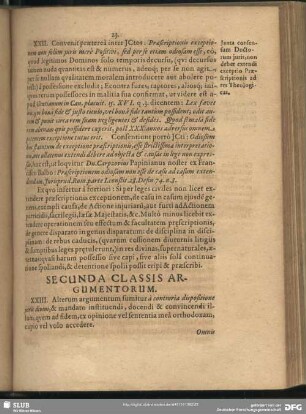 Secunda Classis Argumentorum