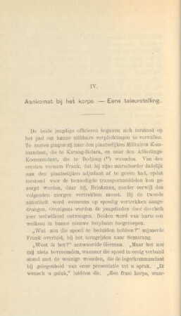 IV. Aankomst bij het korps. - Eene teleurstelling