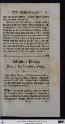 Achtzehnte Predigt.