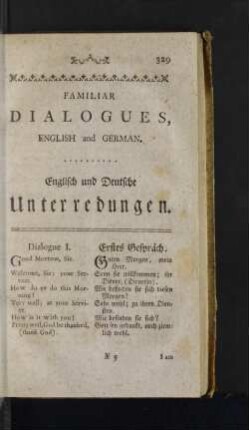 [Familiar Dialogues, English and German. u. a.]