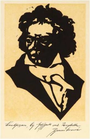 Holzschnitt Ludwig van Beethoven