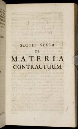 Sectio Sexta De Materia Contractuum