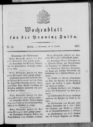Nr. 41, Ausgabe vom 9. Oktober 1847