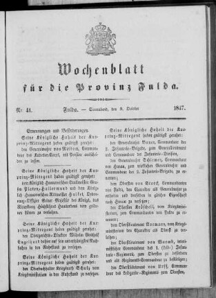 Nr. 41, Ausgabe vom 9. Oktober 1847
