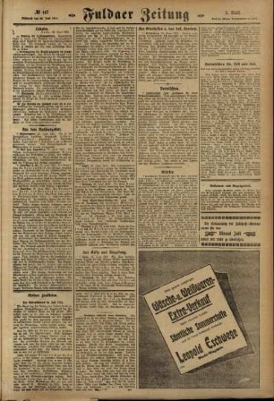 Zweite Ausgabe vom Mittwoch, den 30. Juni 1915.