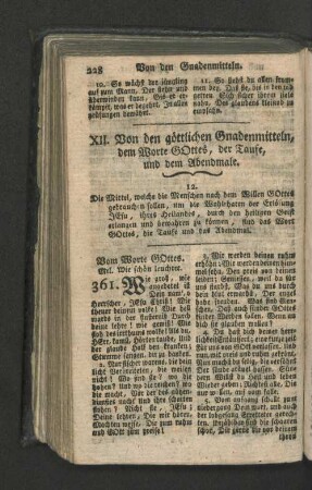 [XII. Von den göttlichen Gnadenmitteln, ... - XVI. Von dem Tode, von der künftigen Auferstehung, ...]