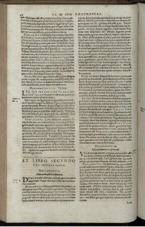 Ex Libro Secundo Controversiarum