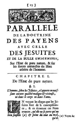 Chapitre I. De L'Etat de pure nature.