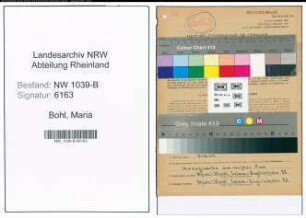 Entnazifizierung Maria Bohl , geb. 12.06.1919 ()