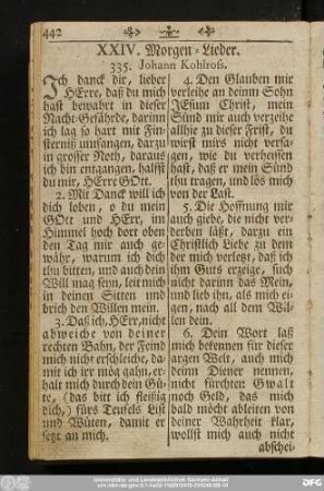 XXIV. Morgen-Lieder.