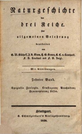 Lehrbuch der Zoologie. 4, Spezielle Zoologie: Crustazeen, Arachniden, Hymenopteren, Käfer
