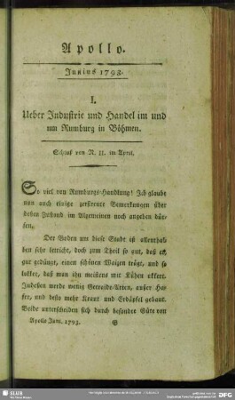 1793,Juni: Apollo : Monatschrift