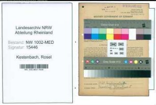 Entnazifizierung Rosel Kestenbach , geb. 19.01.1915 (Krankenschw.)