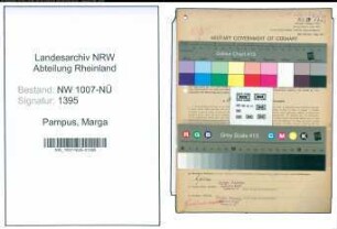 Entnazifizierung Marga Pampus , geb. 15.07.1900 ()