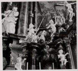 Steinhausen, Wallfahrtskirche Unserer Lieben Frau und Pfarrkirche St. Peter und Paul, Hauptaltar (Detail)