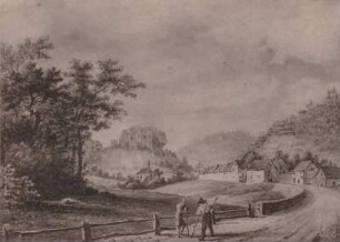 Frankenstein. Ruine. Zeichnung von Gayer 1843
