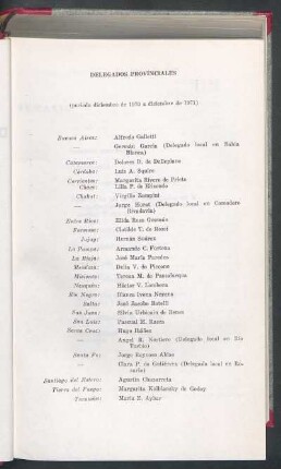 Delegados Provinciales