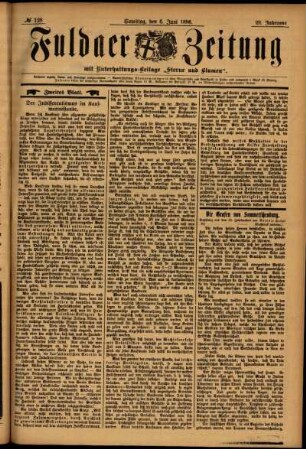 Zweite Ausgabe vom Samstag, den 06. Juni 1896.