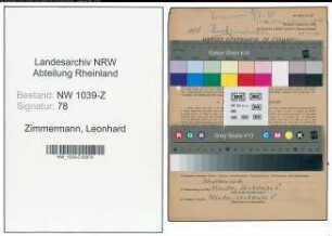 Entnazifizierung Leonhard Zimmermann , geb. 27.03.1920 (Angestellter)