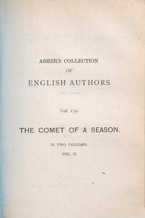 The comet of a season, 2