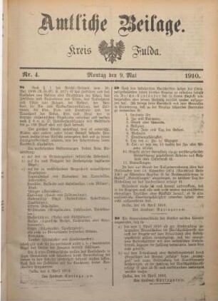 4: Beilage vom Montag, 9. Mai 1910