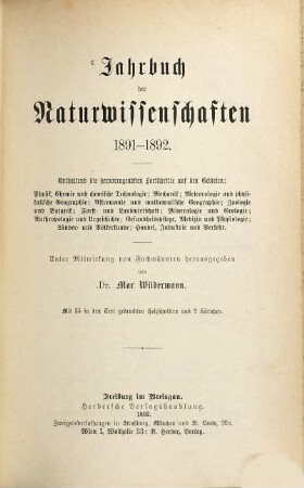 Jahrbuch der Naturwissenschaften. 7. 1891/92 (1892)