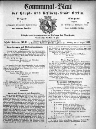 1869,33: No. 33, 15. August 1869