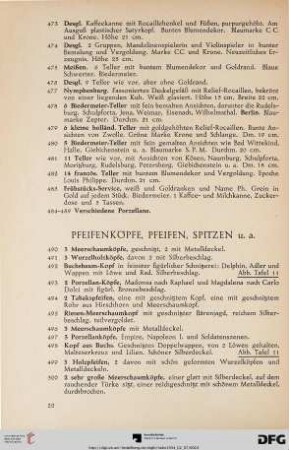 Pfeifenköpfe, Pfeifen, Spitzen u.a. (Nr. 490-560)