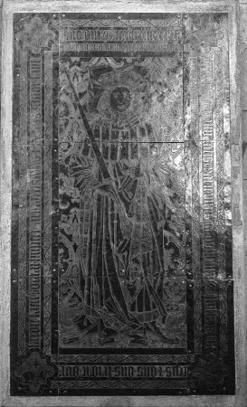 Friedrich II. der Sanftmütige, Kurfürst von Sachsen : Hermann Vischer . Grabplatte Kurfürst Friedrich des Sanftmütigen (gestorben 1464). Bronze; 252 x 143 cm. Nach 1464. Meißen, Dom, Fürstenkapelle