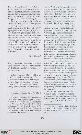 Józef Kremer (1806-1875): W dwusetną rocznicę urodzin. Międzynarodowa konferencja naukowa, Kraków, 8-10 czerwca 2006
