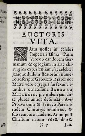 Auctoris Vita