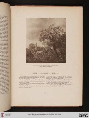 Liste eingegangener Bücher