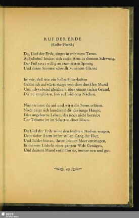 Ruf Der Erde (Kolbe-Plastik)