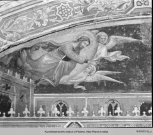 Verkündigung an Maria mit den Stadtheiligen Justus, Oktavianus, sowie Cosmas und Damian