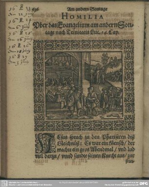 Homilia Uber das Evangelium am andern Sontage nach Trinitatis Luc. 14. Cap.