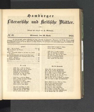 No. 31. 19. April 1854