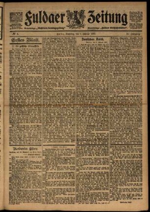 Erste Ausgabe vom Samstag, den 07. Januar 1905.