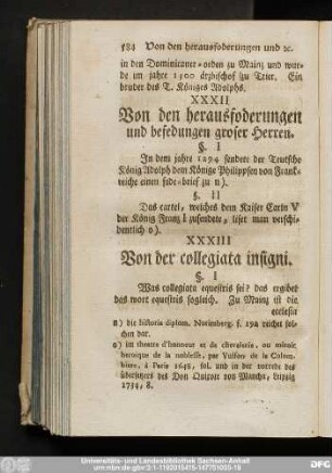 XXXII Von den herausfoderungen und befedungen groser Herren.
