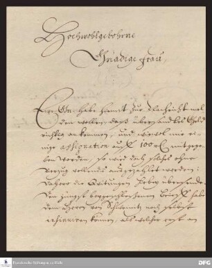 Brief von August Hermann Francke an Henriette Catharina von Gersdorf.