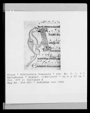 Antiphonar — Initiale A, Folio fol. 277 r