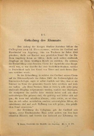 Geschichte des ehemaligen päpstlichen Alumnates in Dillingen