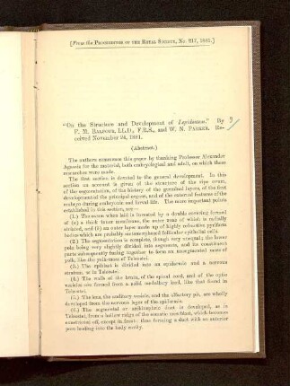 On the structure and development of Lepidosteus : abstract