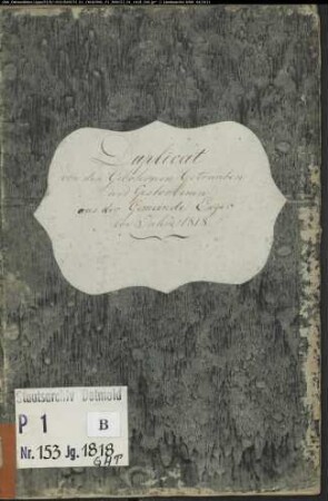 Kirchenbuchduplikate der evangelischen Gemeinde Enger, Kreis Herford (GHT 1818). (Gemeinde: Evangelische Gemeinde Enger)